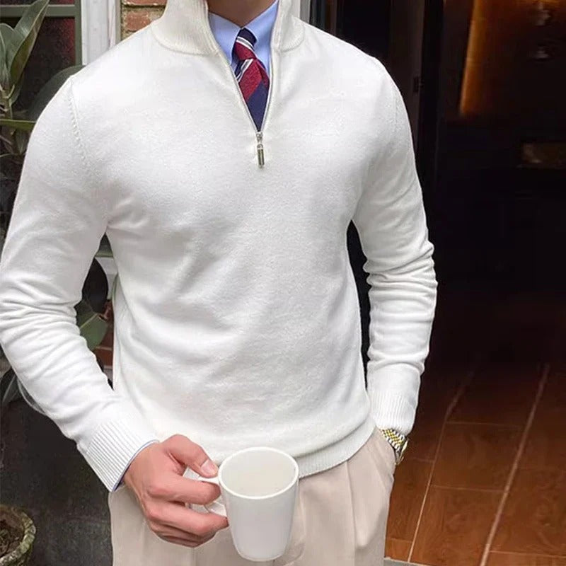 Men’s Quarter Zip Sweater – Modern Knit with Effortless Style