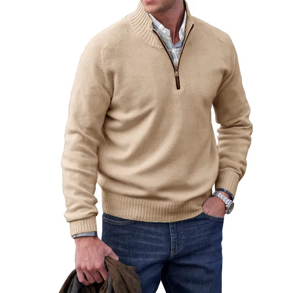 Men’s Half-Zip Knit Sweater | Modern Everyday Style