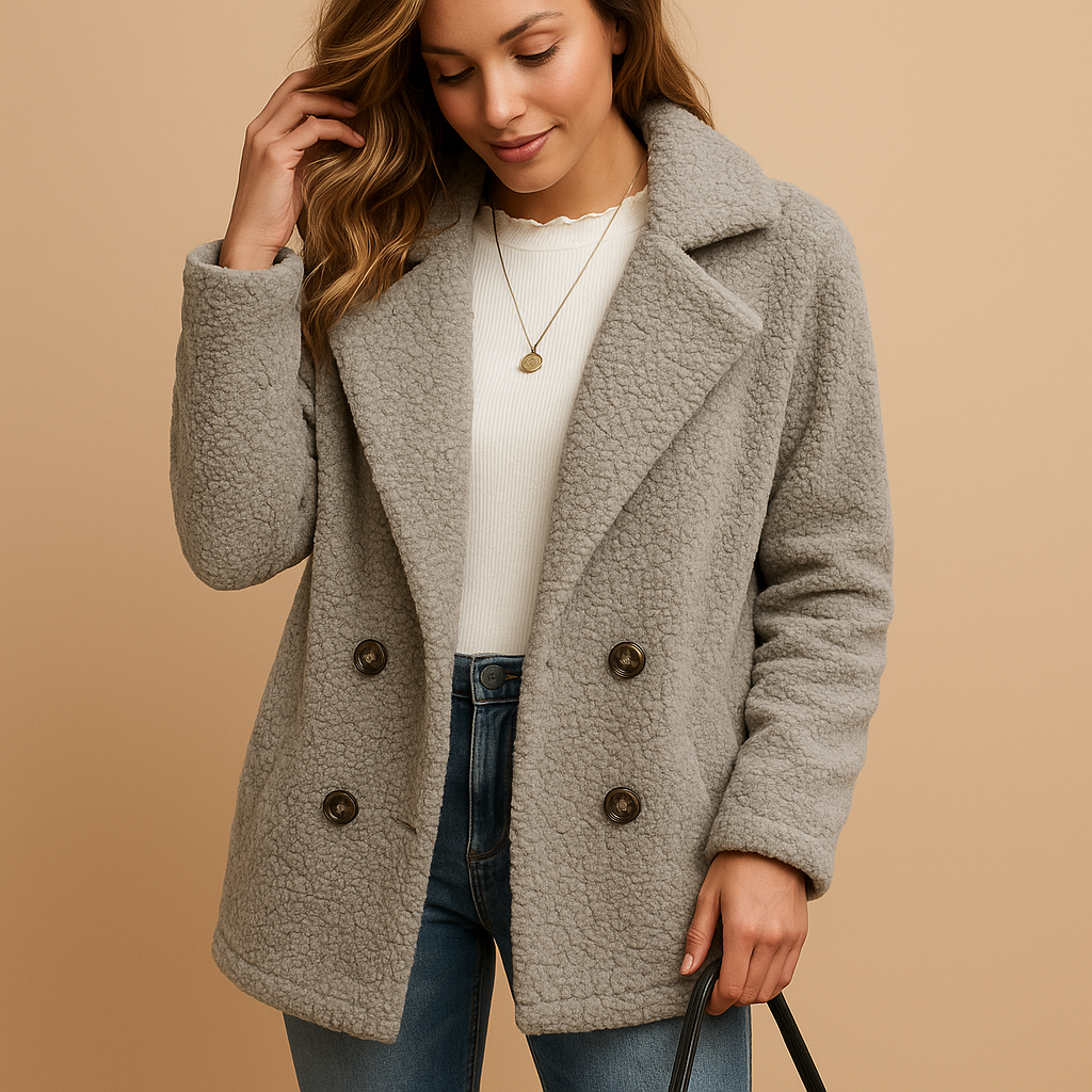 Women’s Short Coat | Buttoned Design with Tailored Fit