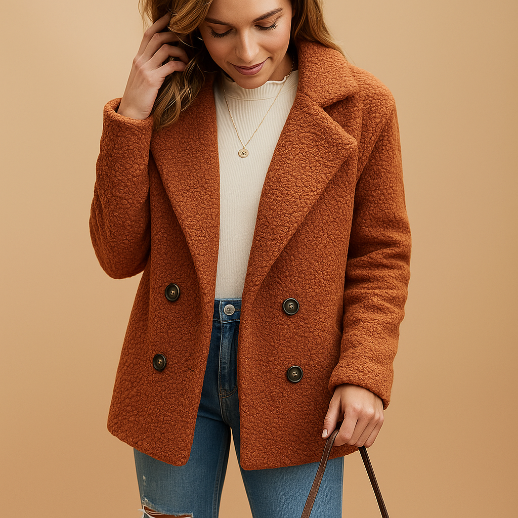 Women’s Short Coat | Buttoned Design with Tailored Fit
