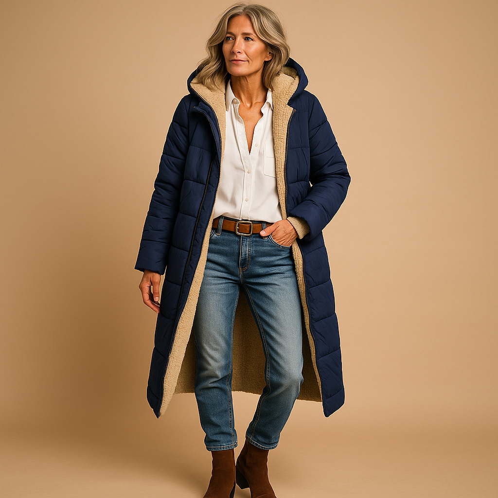 Women’s Long Coat | Padded Full-Length Design