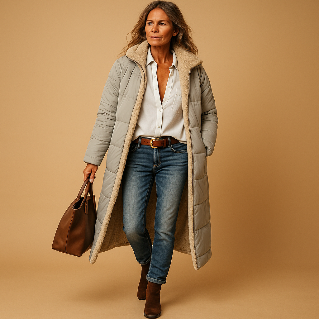 Women’s Long Coat | Padded Full-Length Design