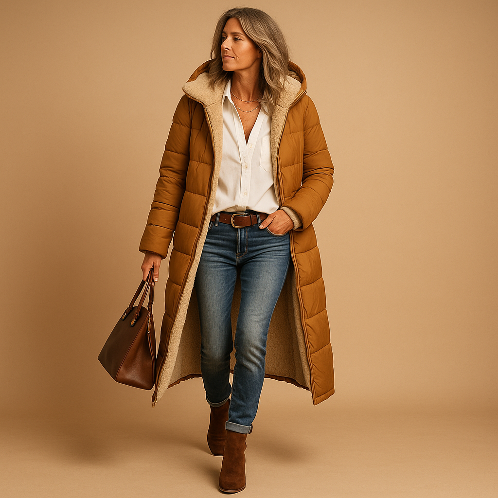 Women’s Long Coat | Padded Full-Length Design