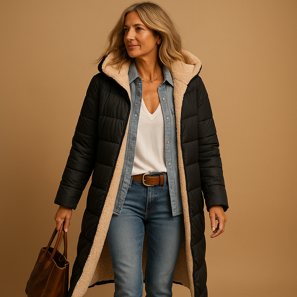 Women’s Long Coat | Padded Full-Length Design