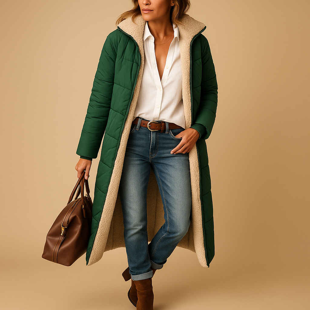 Women’s Long Coat | Padded Full-Length Design