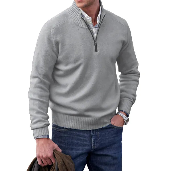 Men’s Half-Zip Knit Sweater | Modern Everyday Style