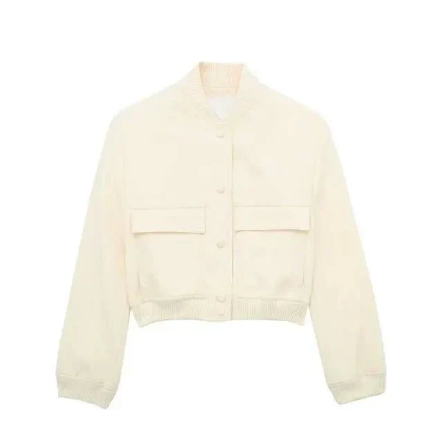 Cropped Bomber Jacket for Women – Modern Edge