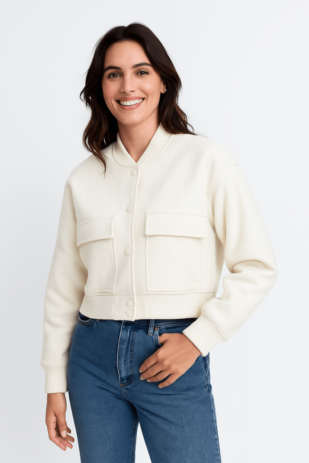 Cropped Bomber Jacket for Women – Modern Edge