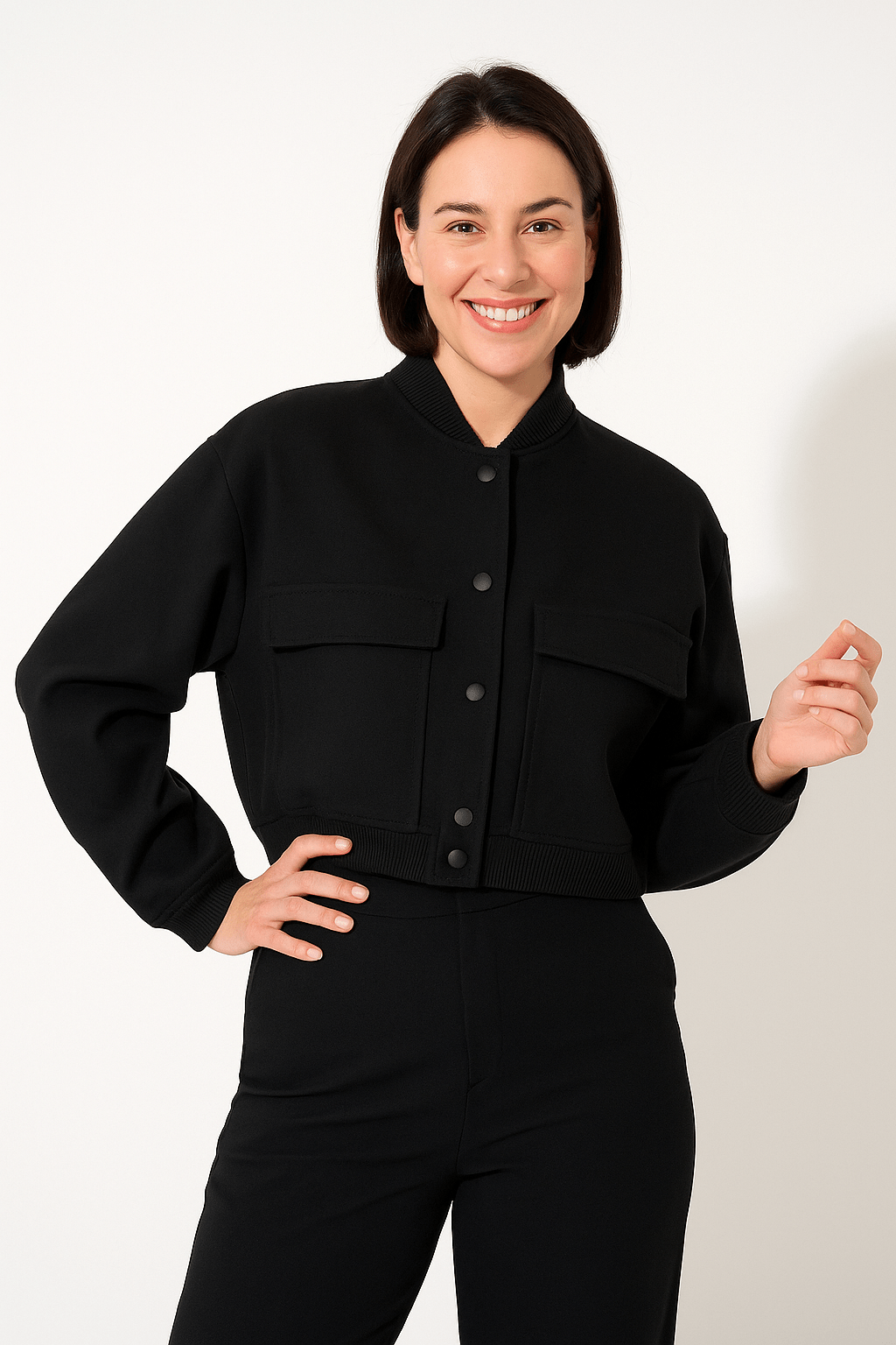Cropped Bomber Jacket for Women – Modern Edge