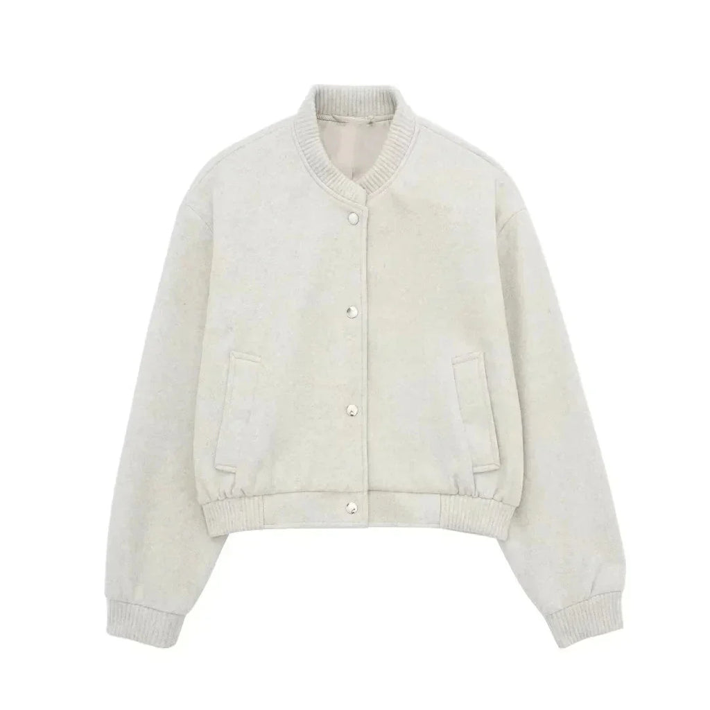 Cropped Bomber Jacket for Women – Sporty & Stylish