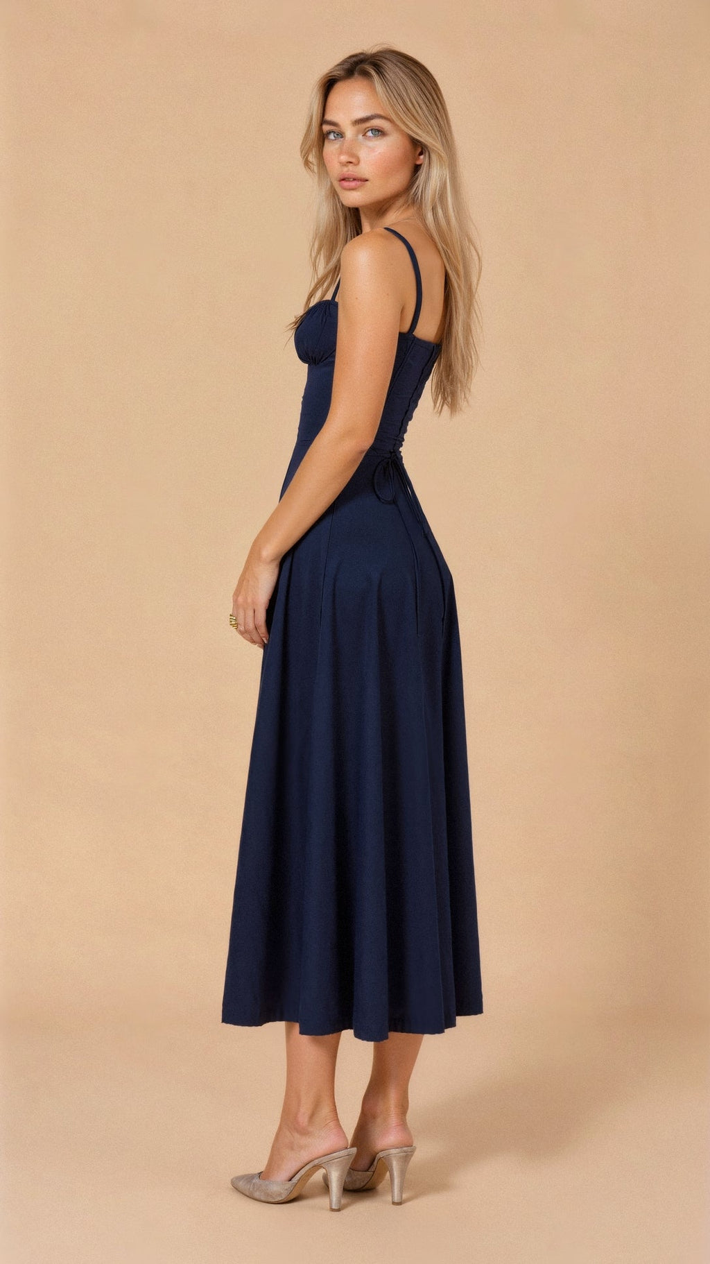 Women’s Corset Midi Dress | Elegant Tailored Silhouette