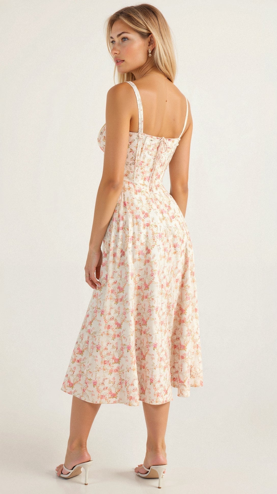 Women’s Corset Midi Dress | Elegant Tailored Silhouette
