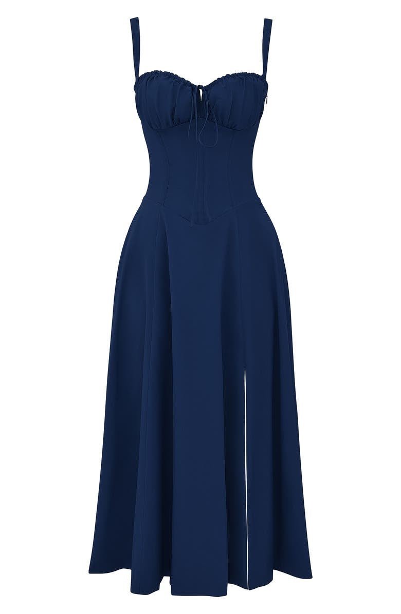 Women’s Corset Midi Dress | Elegant Tailored Silhouette