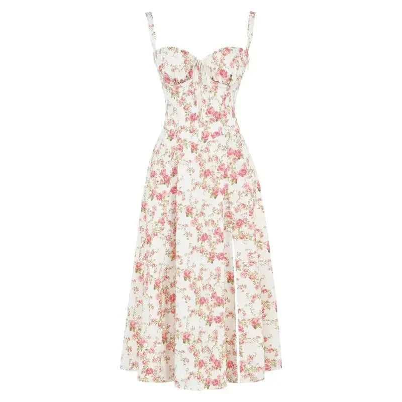 Women’s Corset Midi Dress | Elegant Tailored Silhouette