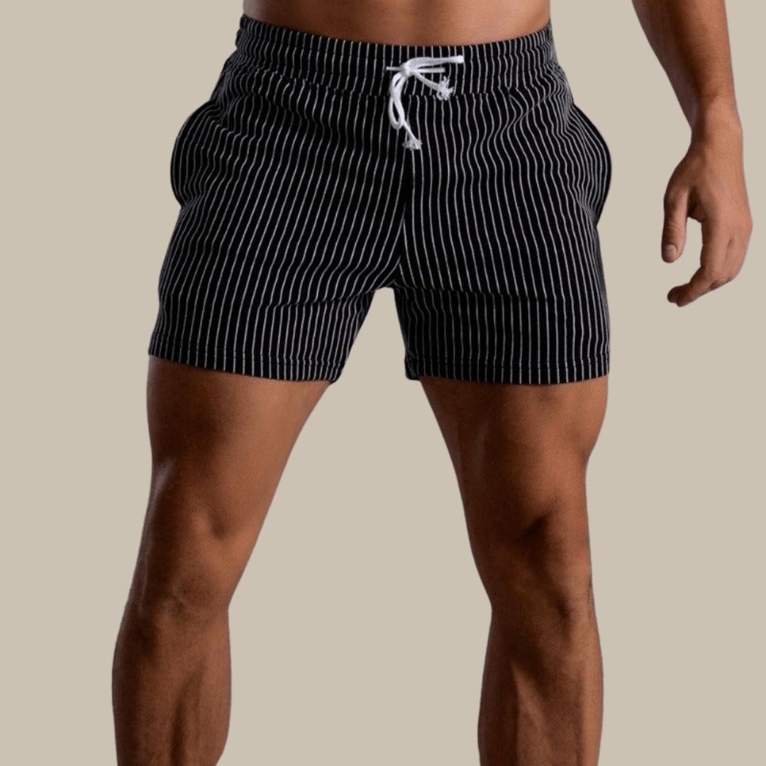 Men’s Drawstring Shorts | Relaxed Fit with Striped Design