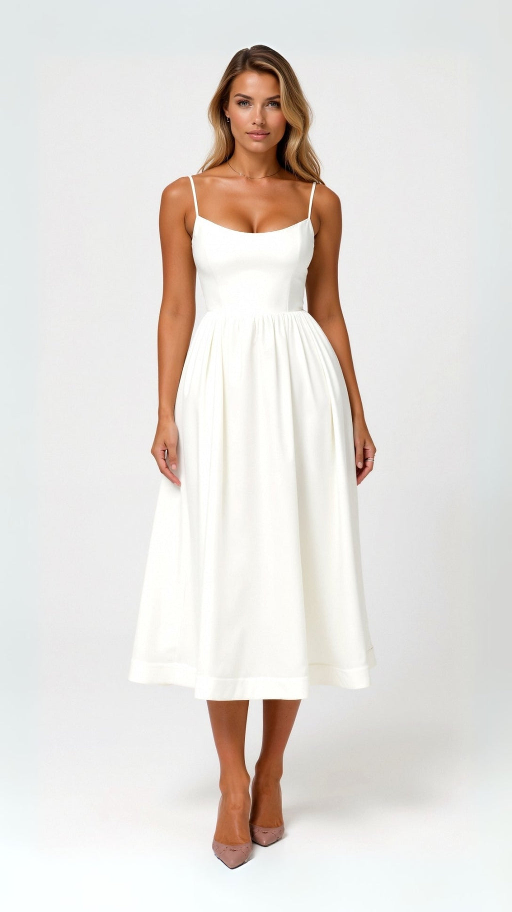 Flowy Midi Dress for Women – Effortless Elegance