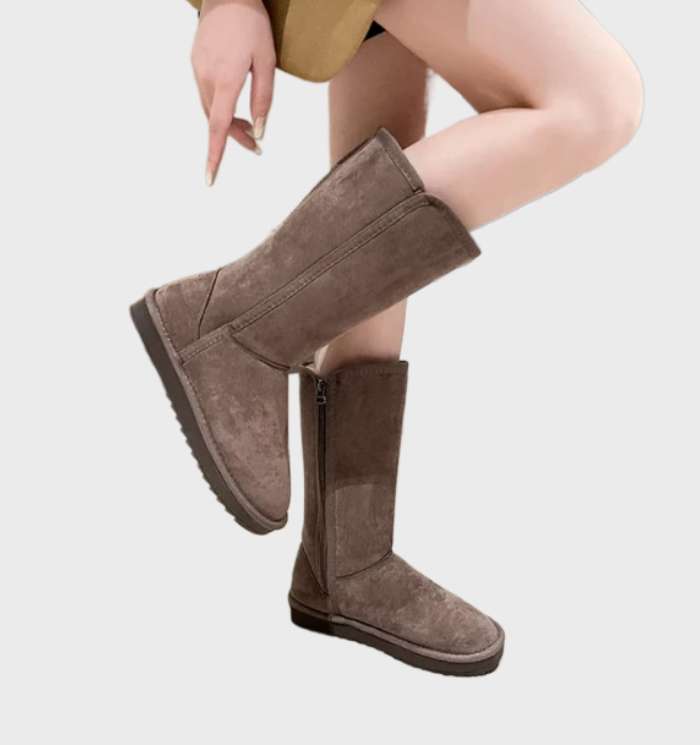 Women’s Suede Shearling Zip Boots | Warmth You Feel, Timeless Style