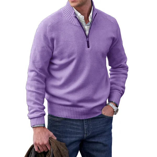 Men’s Half-Zip Knit Sweater | Modern Everyday Style