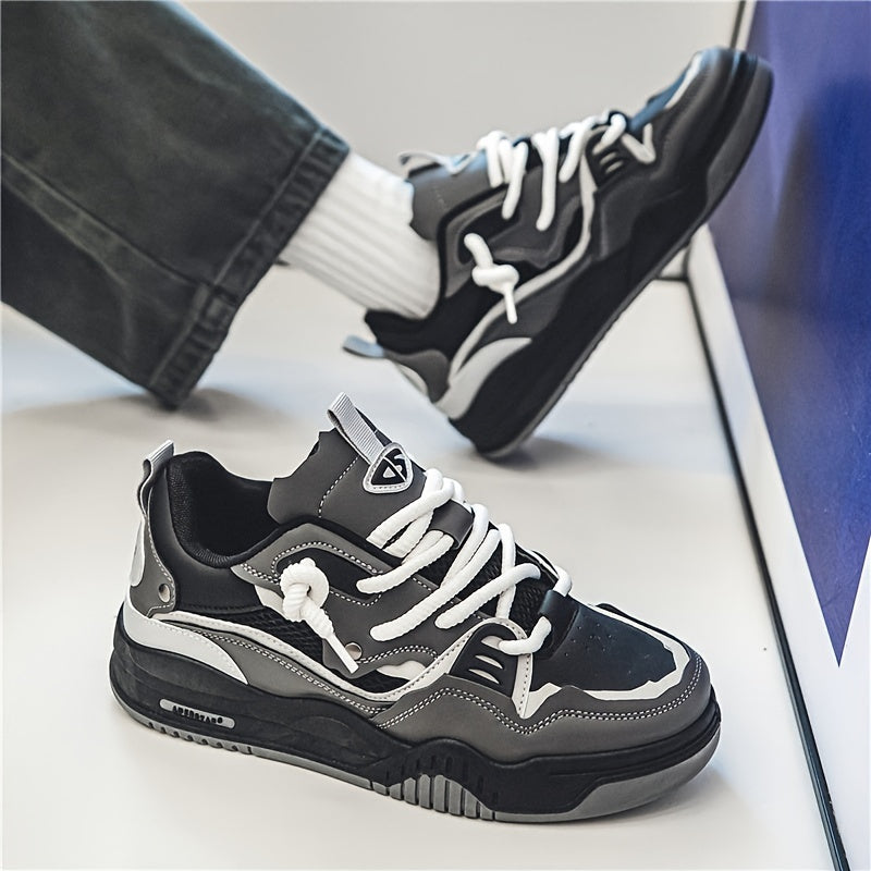 Men’s Chunky Trainers with Thick Sole – Sporty Casual Style