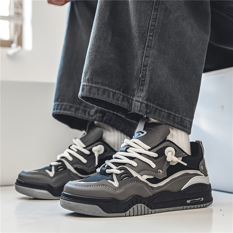 Men’s Chunky Trainers with Thick Sole – Sporty Casual Style