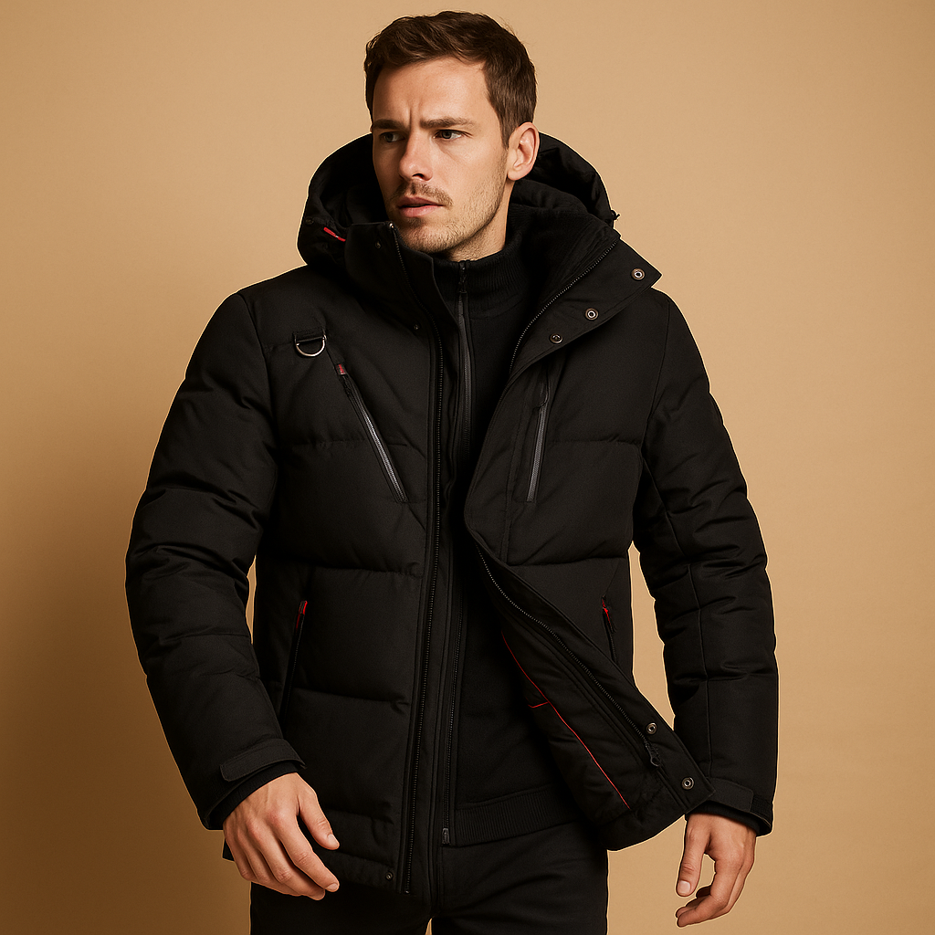 Men’s Parka Jacket | Hooded Design with Insulated Structure