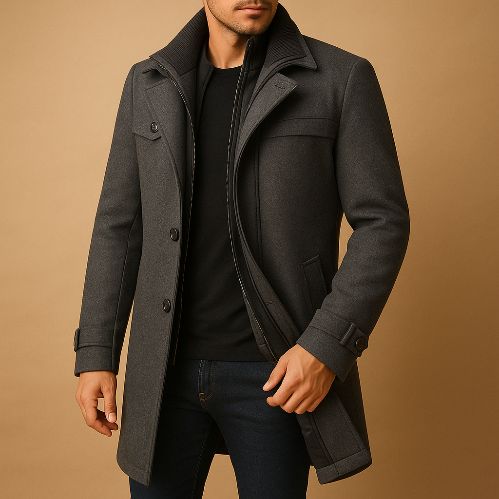 Men’s Winter Jacket | Water-Resistant Design with Adjustable Cuffs