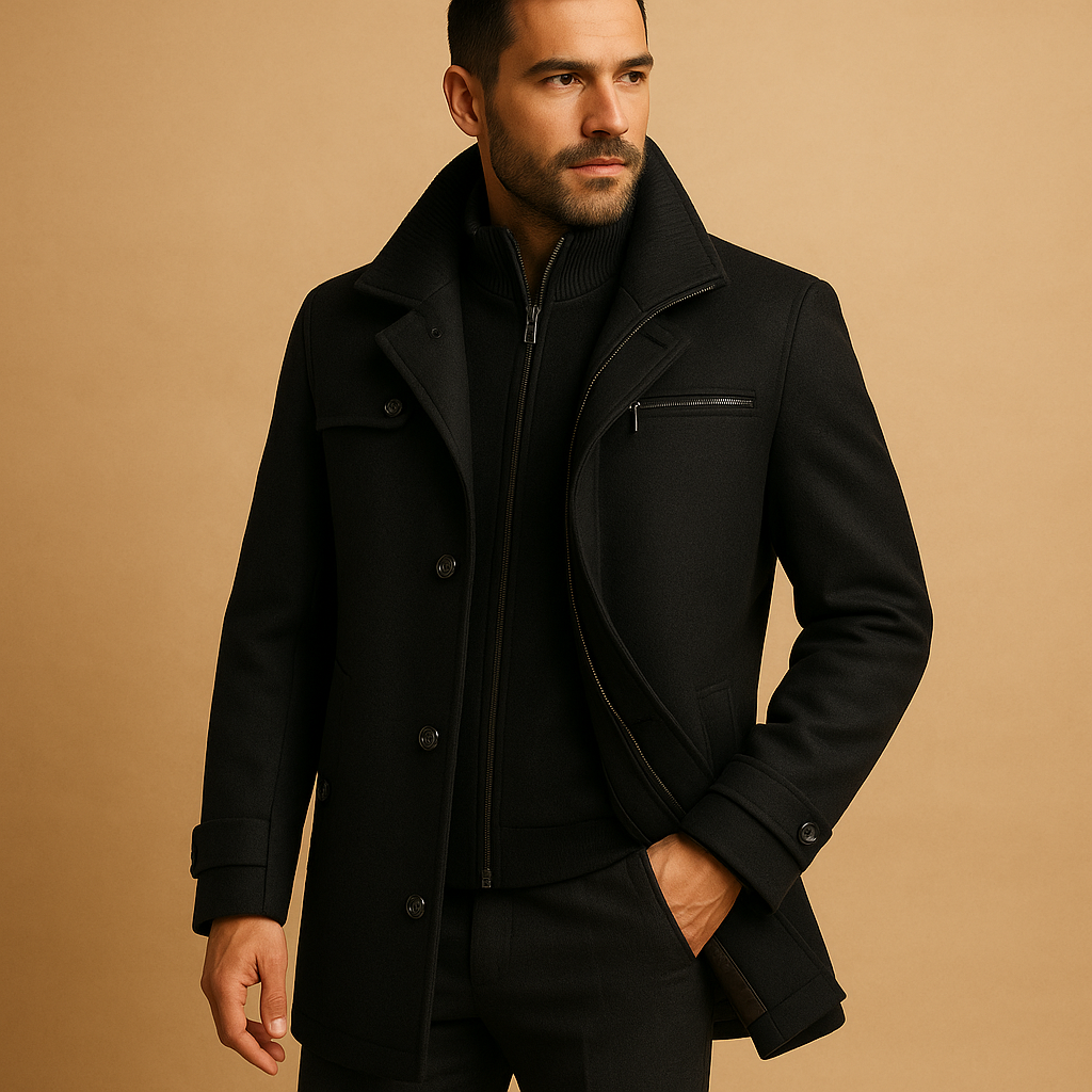 Men’s Winter Jacket | Water-Resistant Design with Adjustable Cuffs