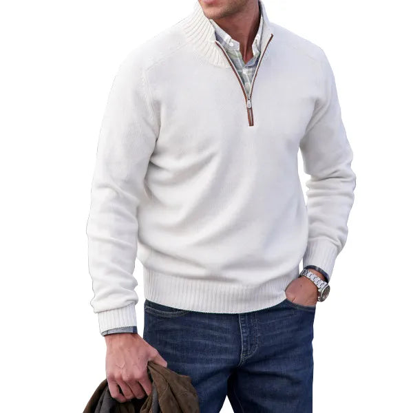 Men’s Half-Zip Knit Sweater | Modern Everyday Style