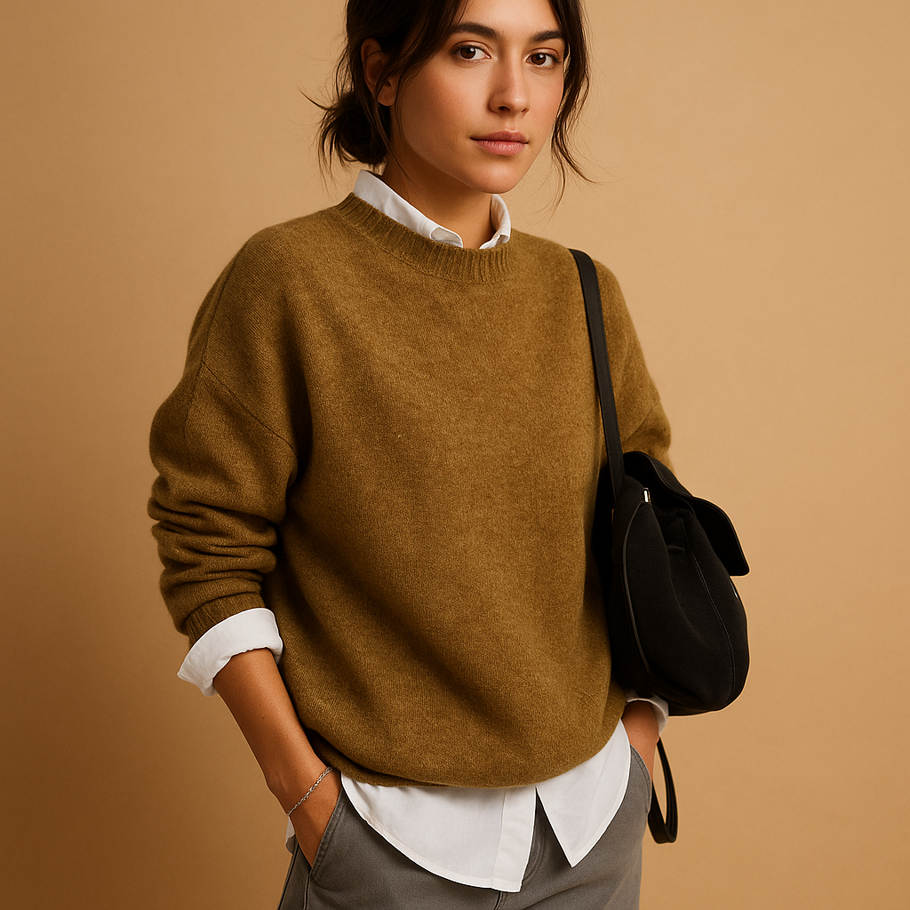 Women’s Elegant Knit Sweater – Minimalist Design with Refined Fit