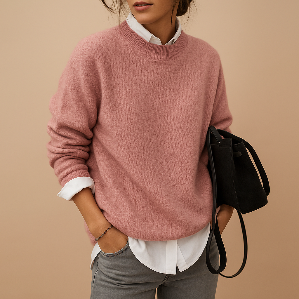 Women’s Elegant Knit Sweater – Minimalist Design with Refined Fit